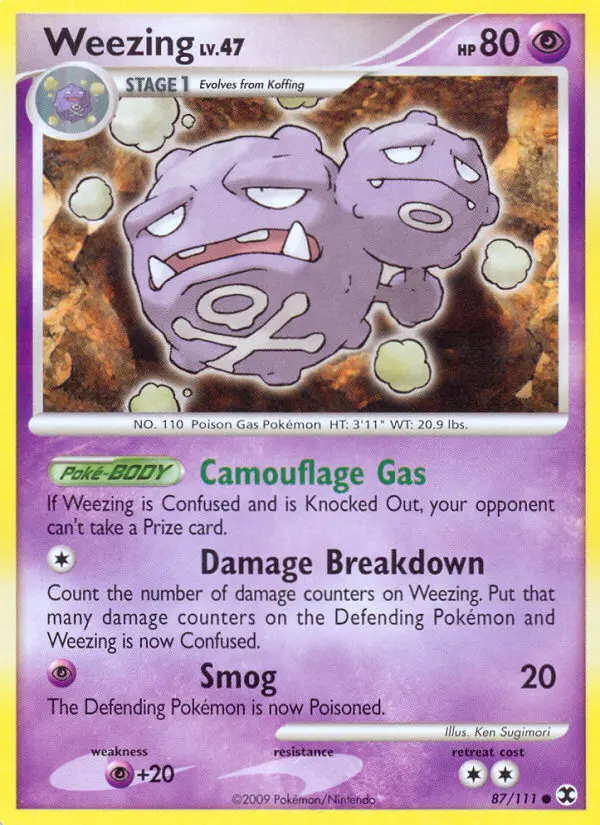 Weezing, Pokémon card