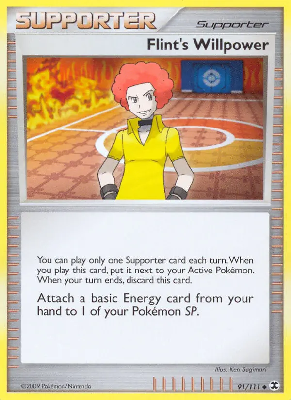 Flint's Willpower, Pokémon card