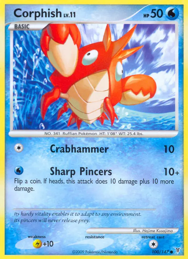 Corphish, Pokémon card