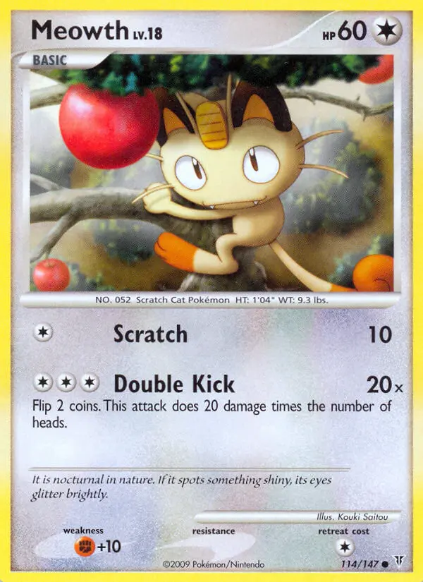 Meowth, Pokémon card