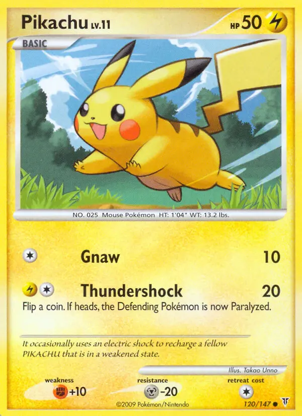 Pikachu, Pokémon card