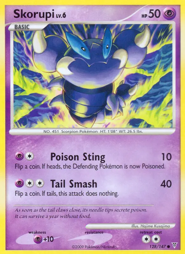Skorupi, Pokémon card