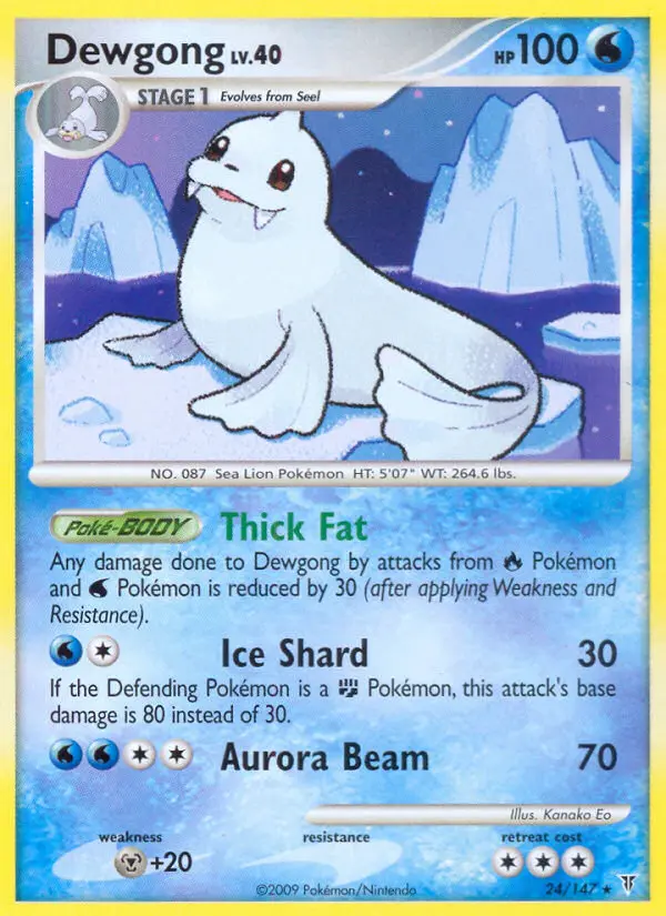 Dewgong, Pokémon card