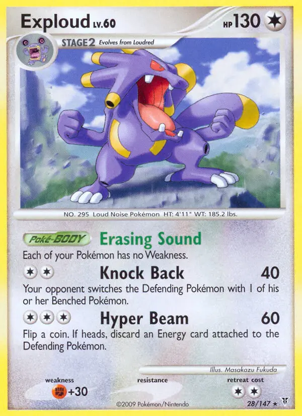 Exploud, Pokémon card