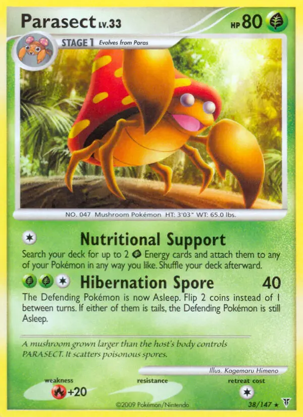 Parasect, Pokémon card
