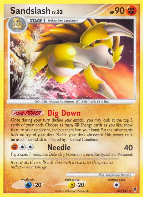 Sandslash, Pokémon card