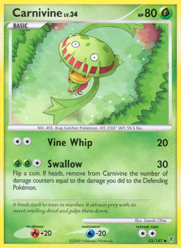 Carnivine, Pokémon card