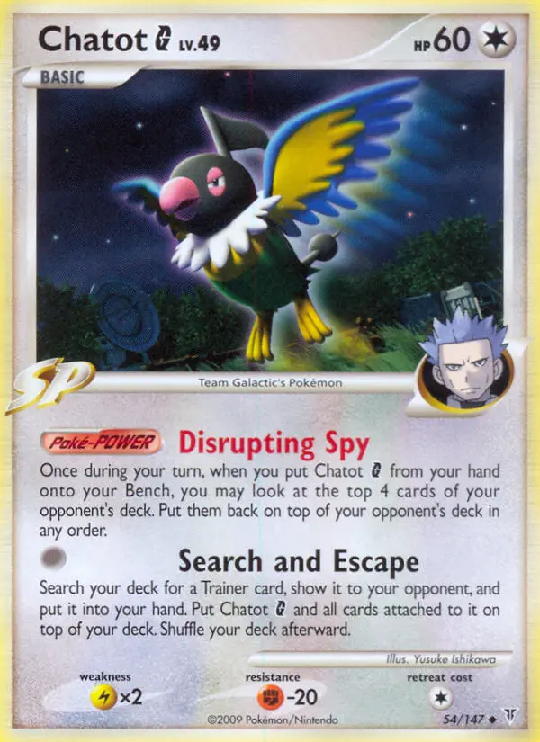Chatot G, Pokémon card