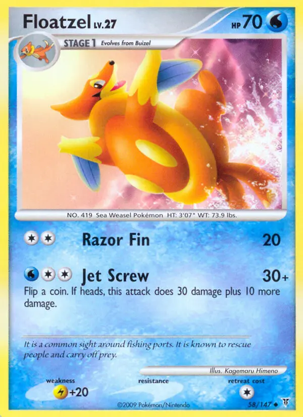Floatzel, Pokémon card