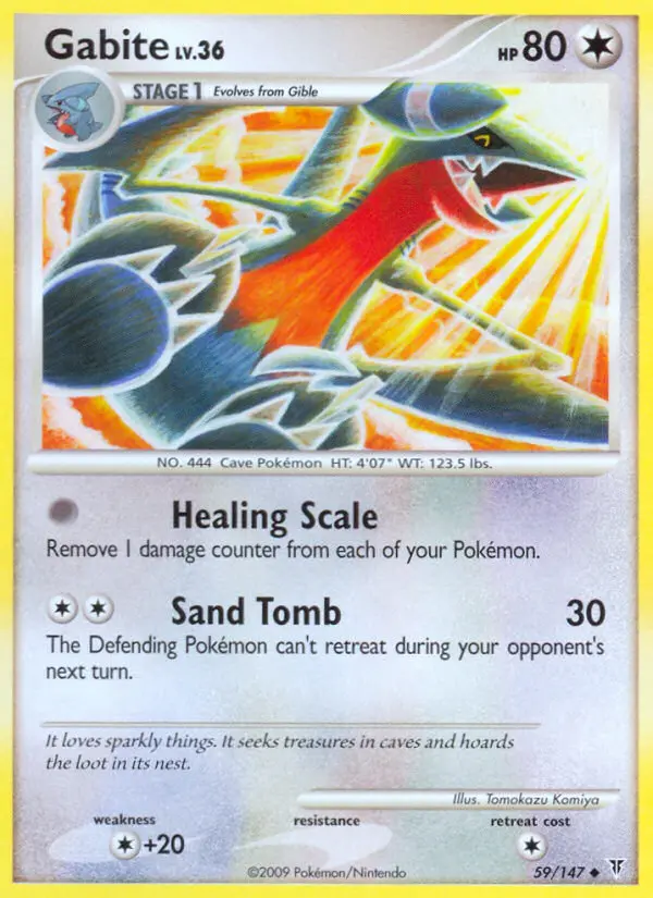 Gabite, Pokémon card