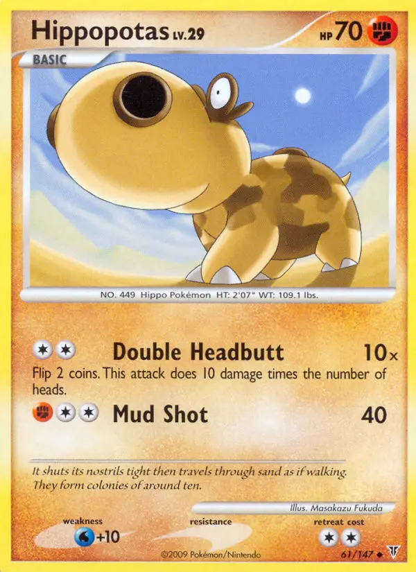 Hippopotas, Pokémon card