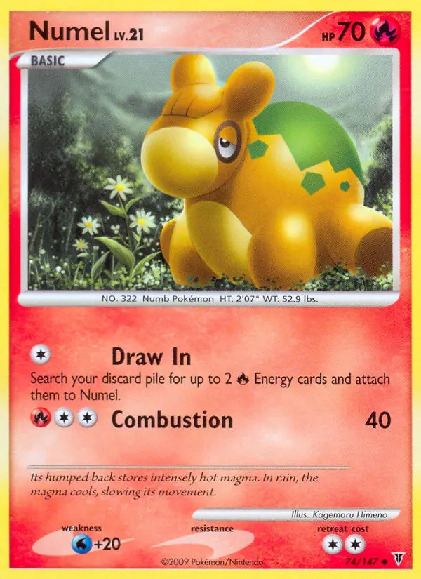 Numel, Pokémon card