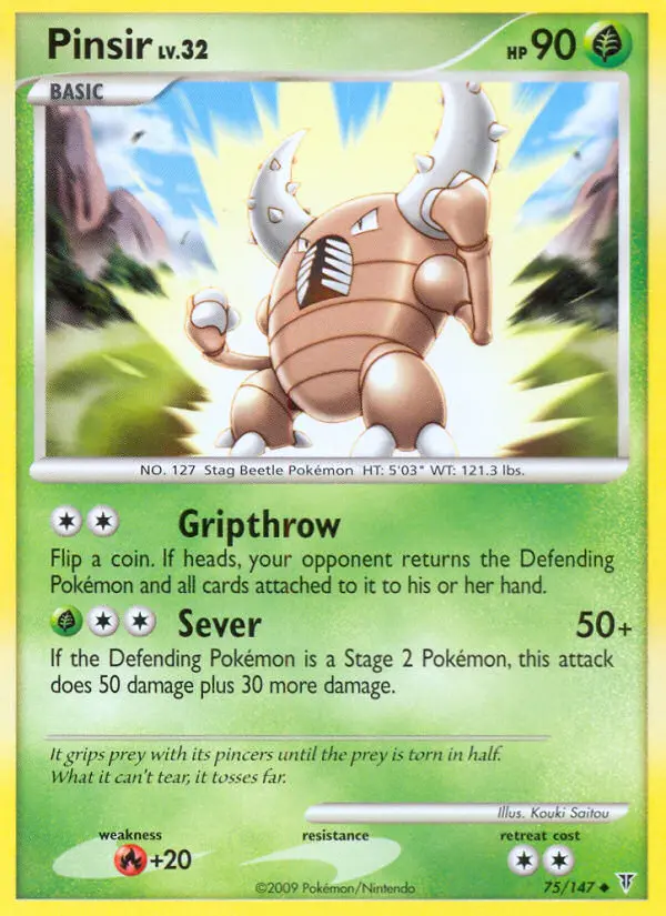 Pinsir, Pokémon card