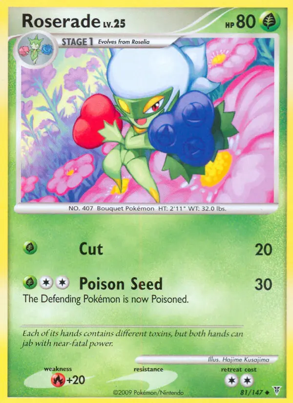 Roserade, Pokémon card