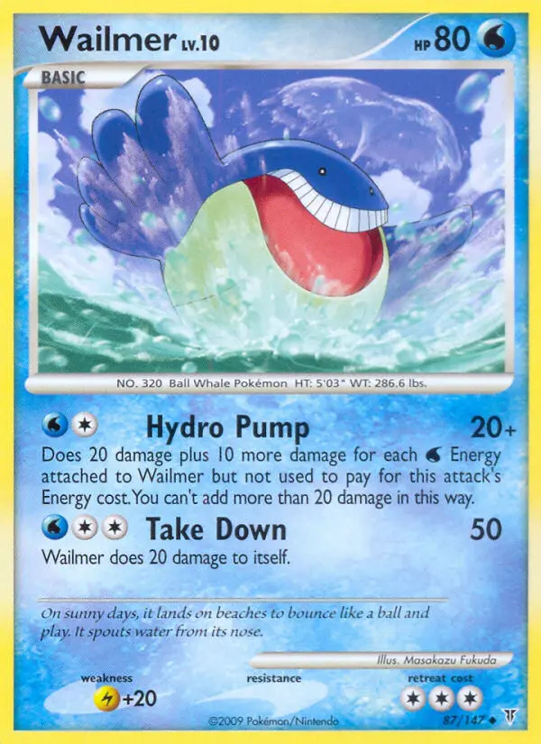 Wailmer, Pokémon card