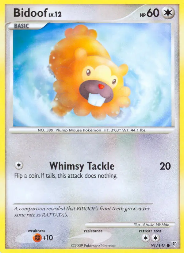Bidoof, Pokémon card