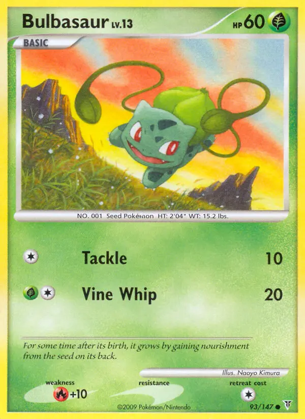Bulbasaur, Pokémon card