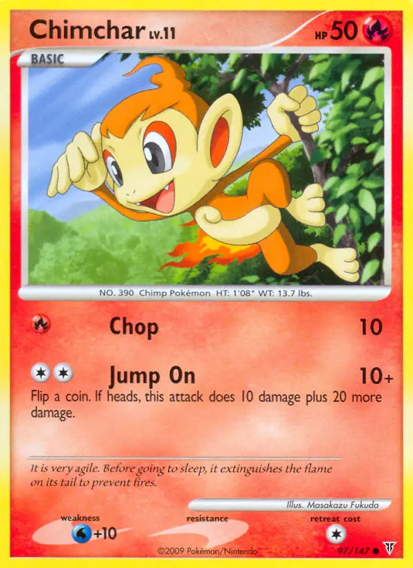 Chimchar, Pokémon card