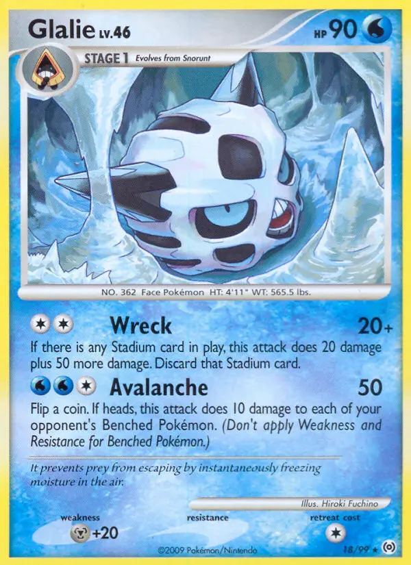 Glalie, Pokémon card