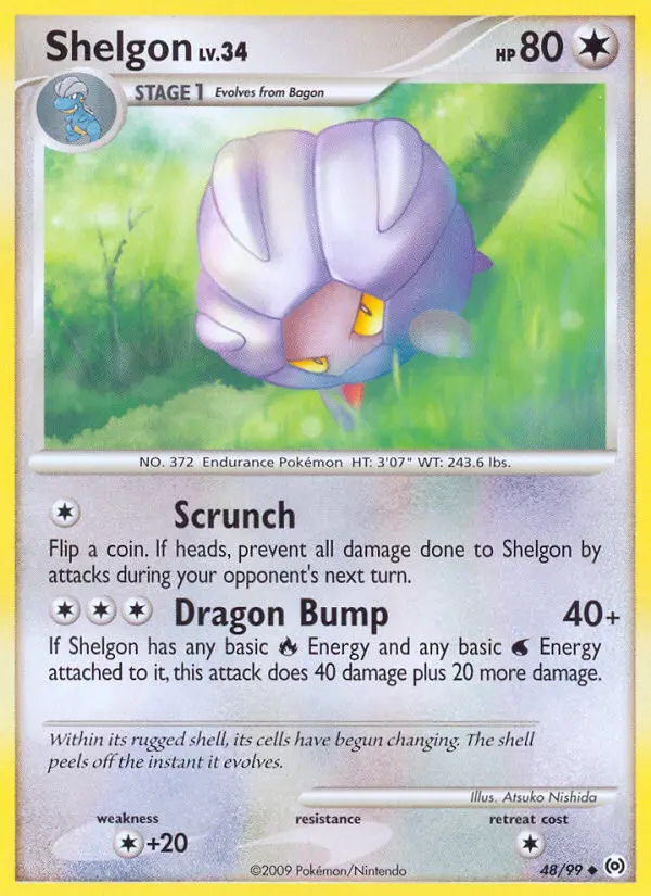 Shelgon, Pokémon card