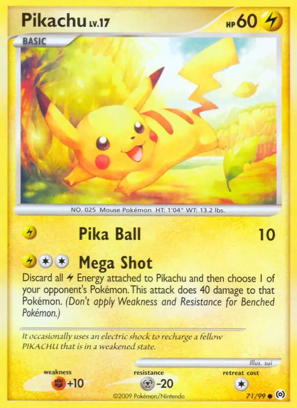 Pikachu, Pokémon card