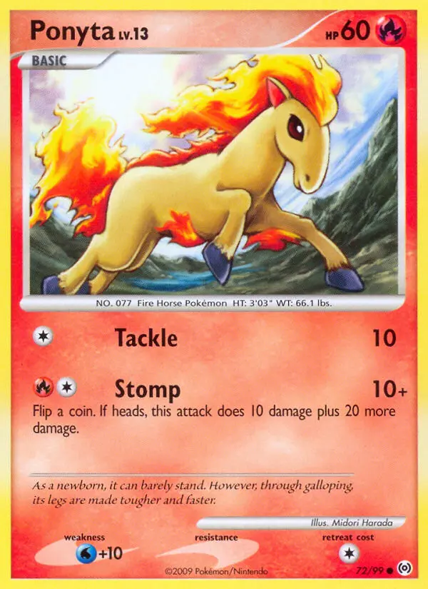 Ponyta, Pokémon card