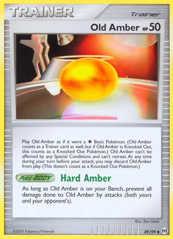 Old Amber, Pokémon card