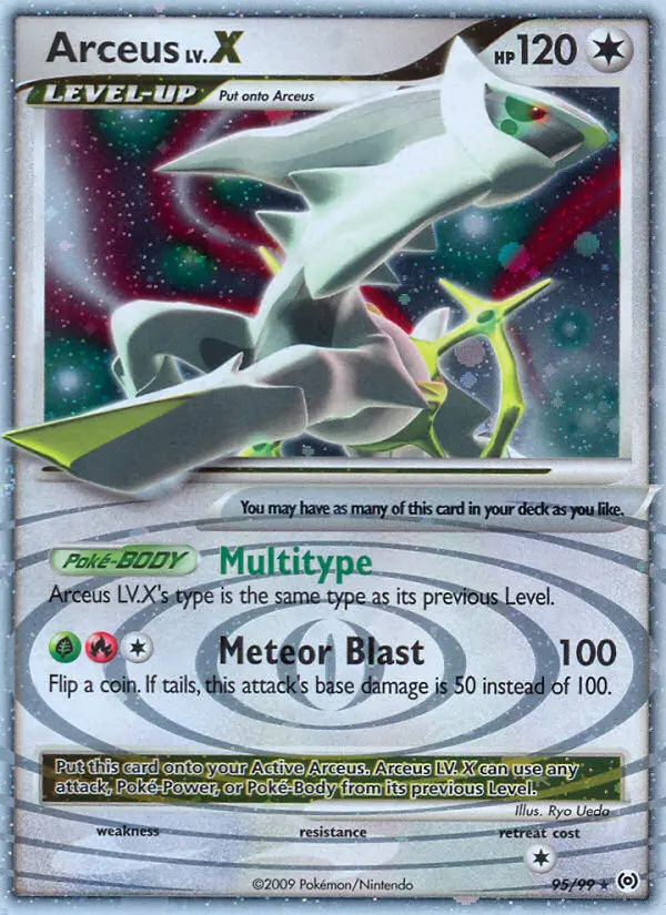 Arceus LV. X, Pokémon card
