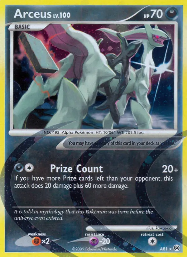 Arceus, Pokémon card