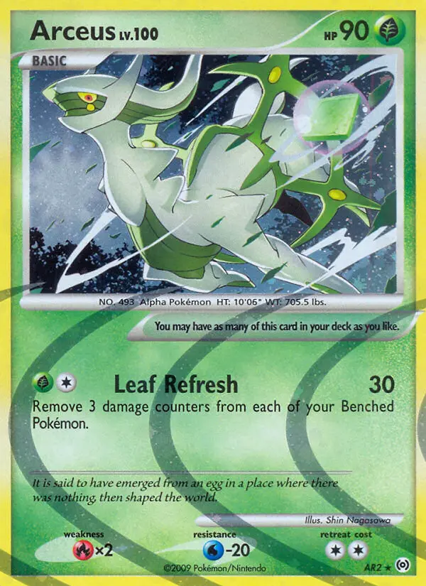 Arceus, Pokémon card
