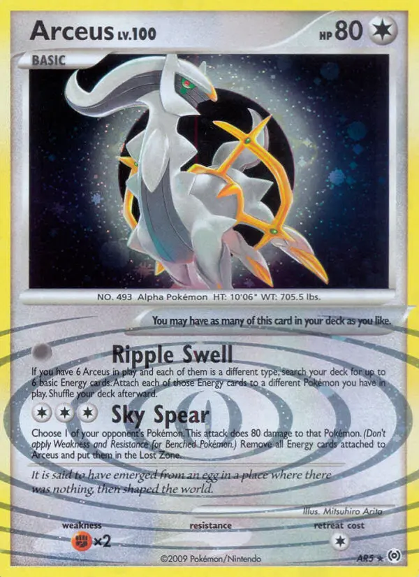Arceus, Pokémon card