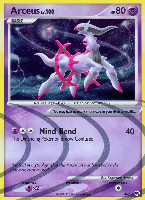 Arceus, Pokémon card