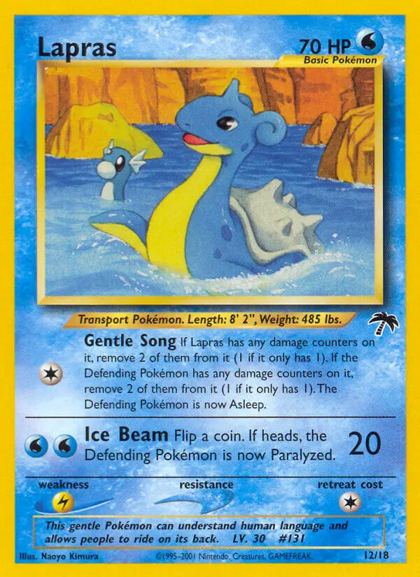 Lapras, Pokémon card