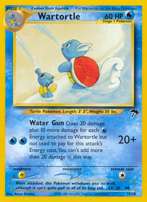 Wartortle, Pokémon card
