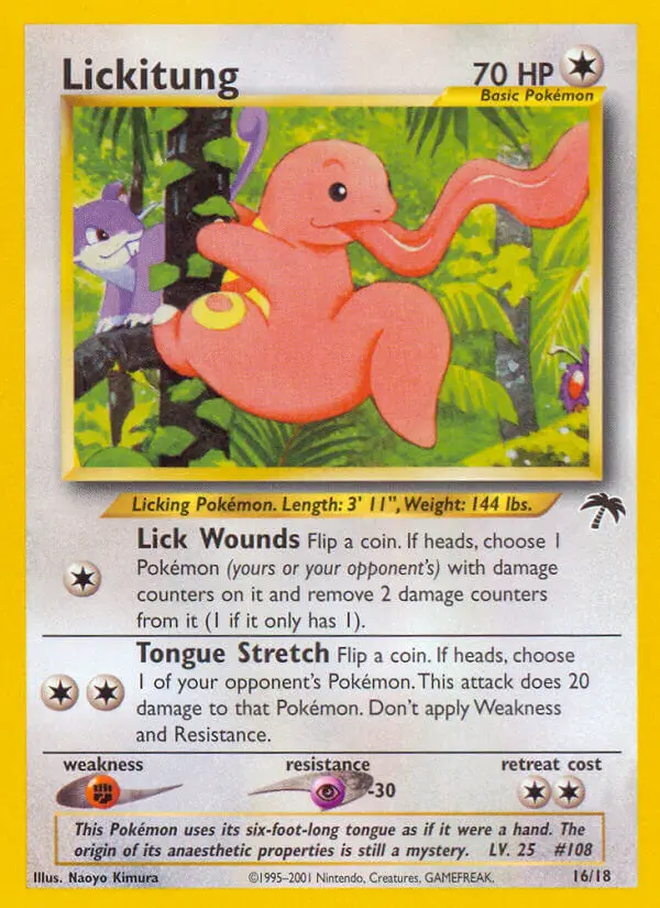 Lickitung, Pokémon card