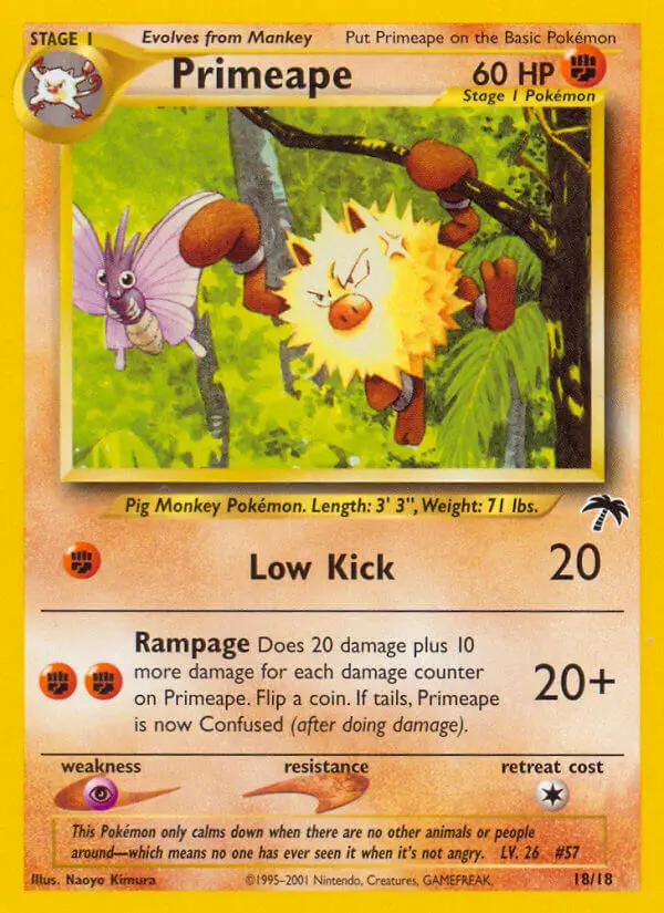 Primeape, Pokémon card