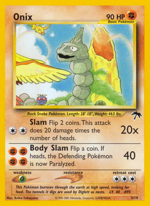 Onix, Pokémon card