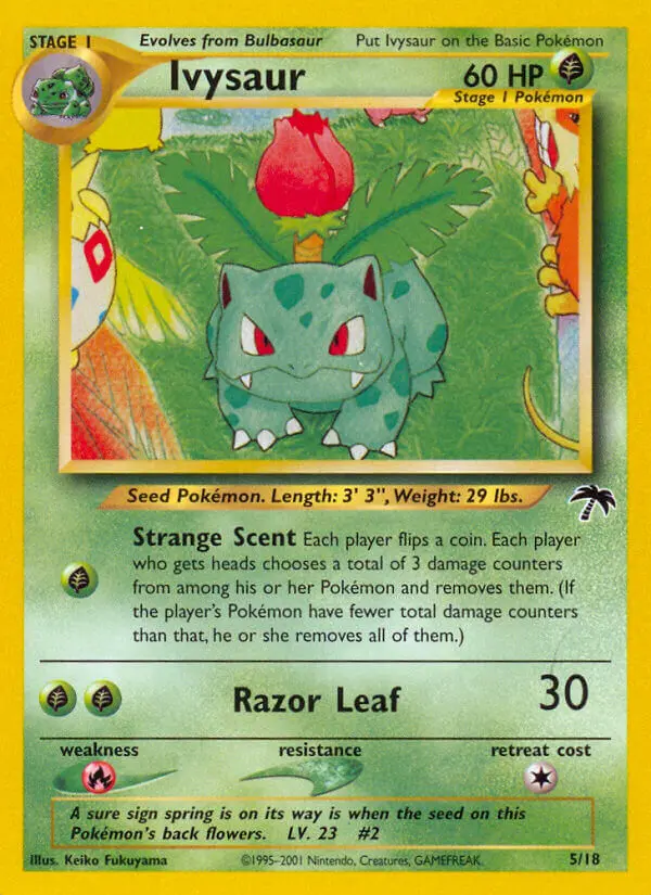 Ivysaur, Pokémon card