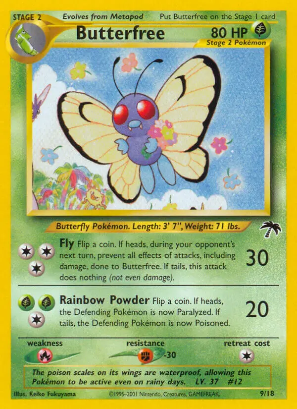 Butterfree, Pokémon card