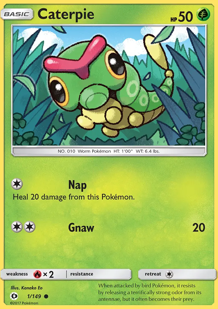 Caterpie, Pokémon card