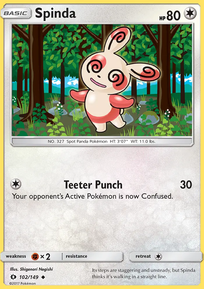 Spinda, Pokémon card