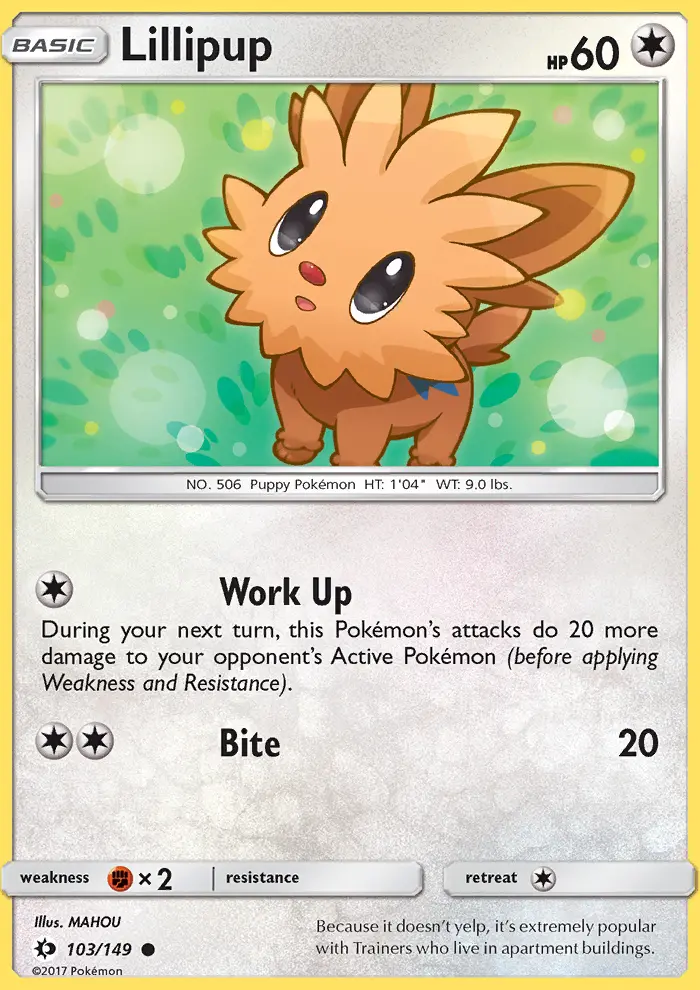 Lillipup, Pokémon card