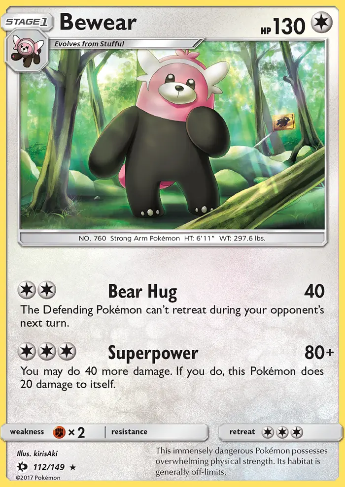 Bewear, Pokémon card