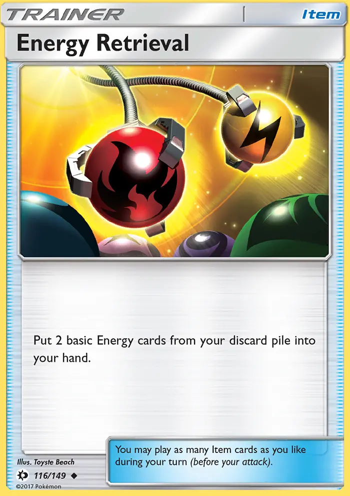 Energy Retrieval, Pokémon card