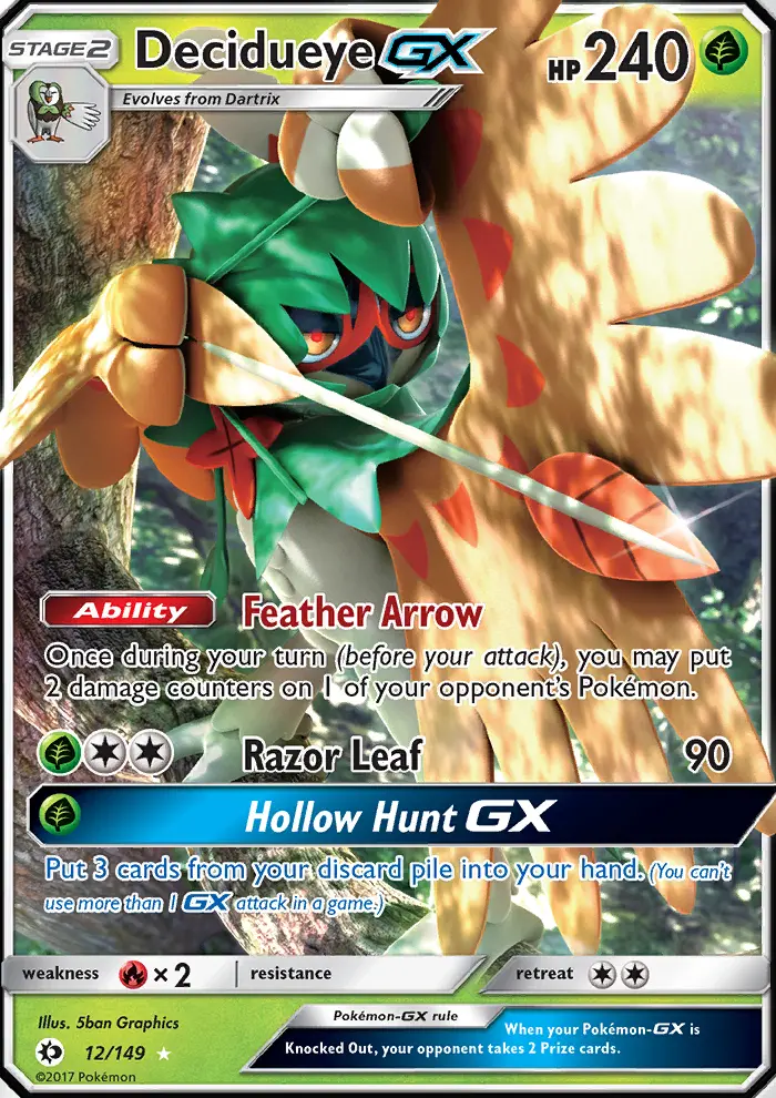Decidueye GX, Pokémon card