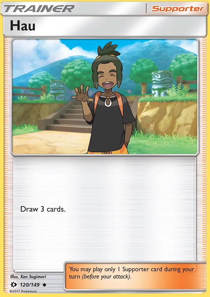 Hau, Pokémon card