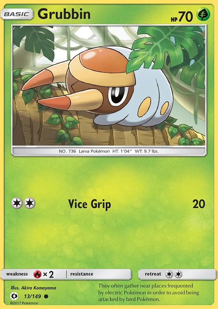 Grubbin, Pokémon card