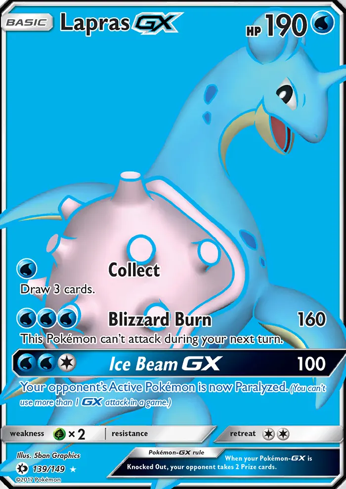 Lapras GX, Pokémon card