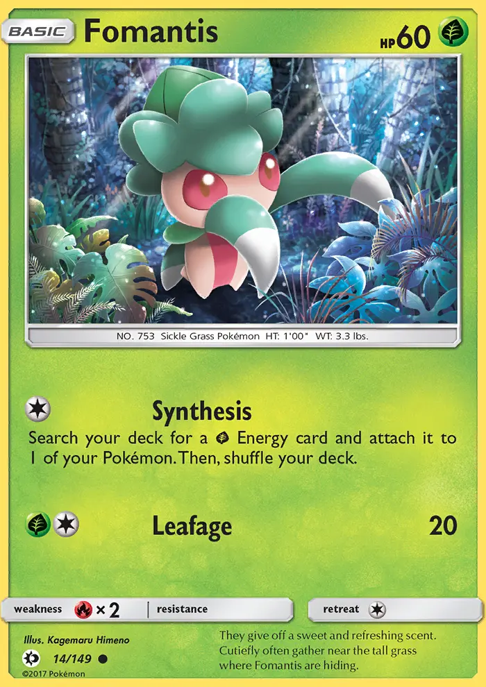 Fomantis, Pokémon card