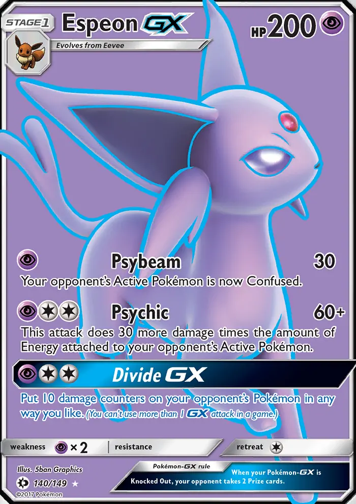 Espeon GX, Pokémon card